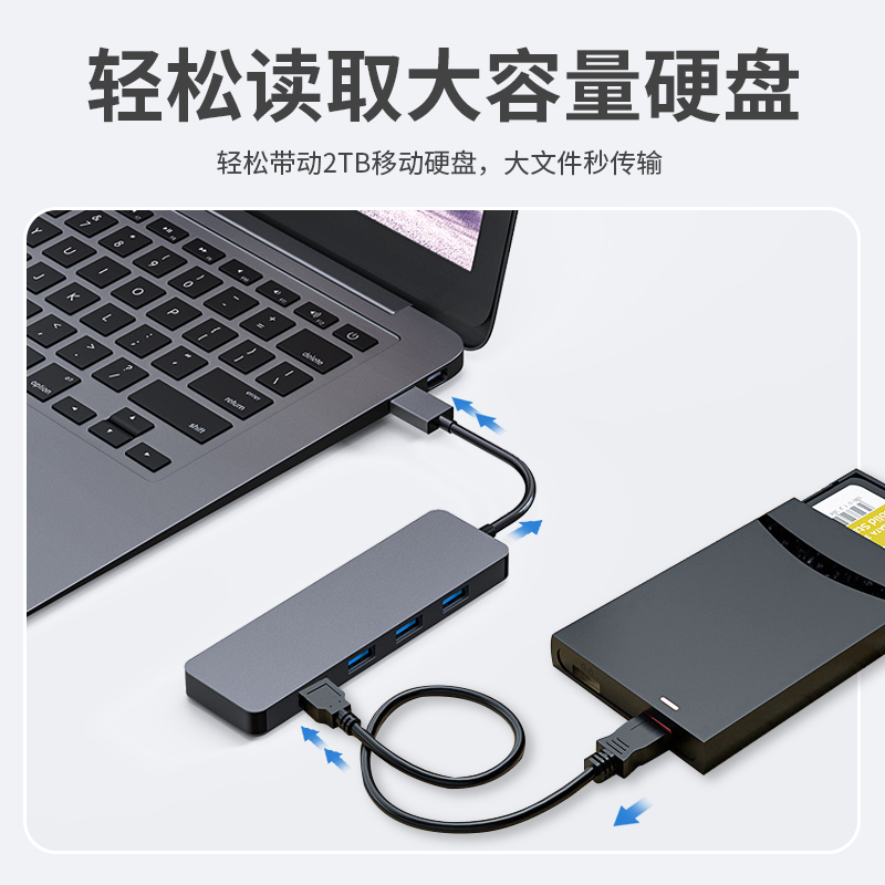 USB3.2 GEN 2-A转四口USB3.2 GEN 2-A 10GB HUB分线器 (S19-VL系列)