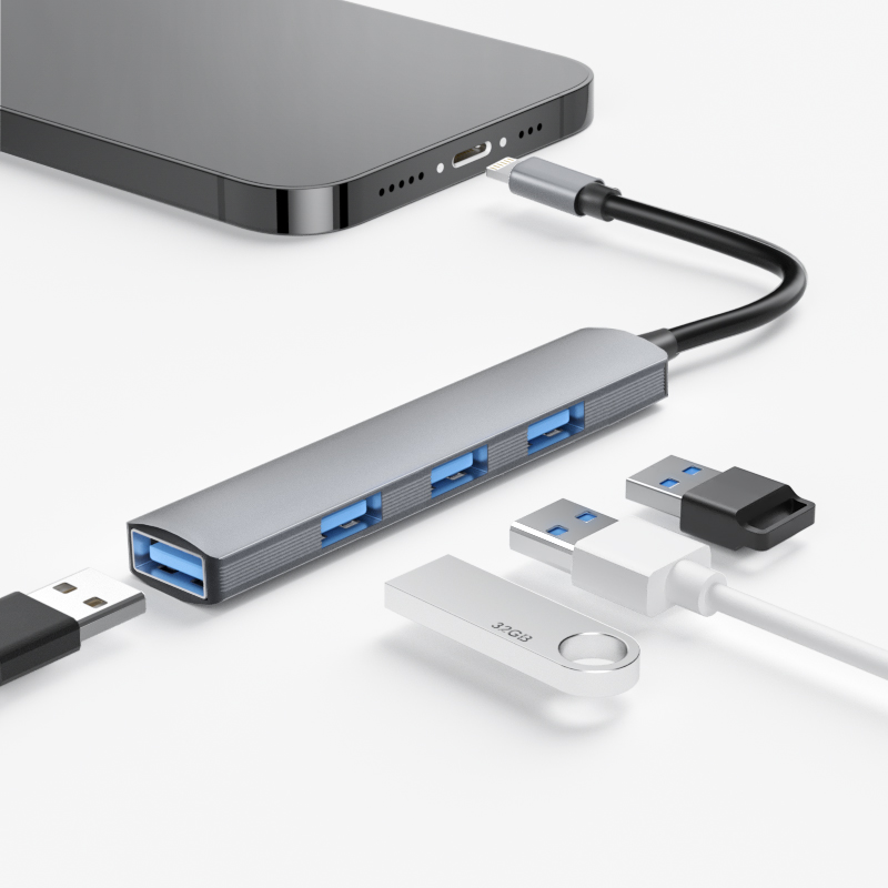 4合1  Lightning TO HUB (3.0USB+2.0USB*3)（K23-L系列）