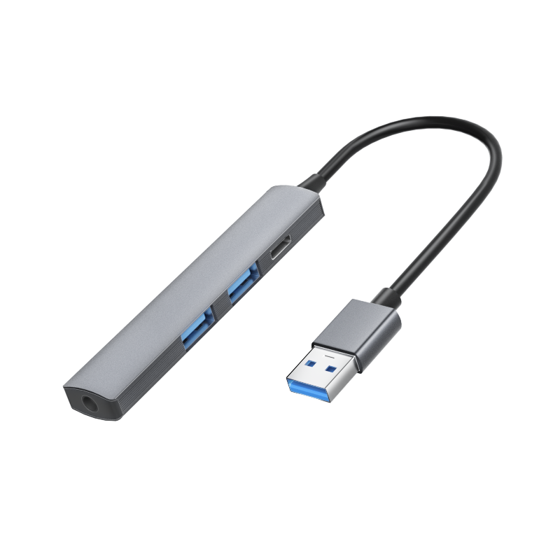 4合1 USB TO HUB(3.5mm音频+2.0USB*2+ C)（K24-A系列）